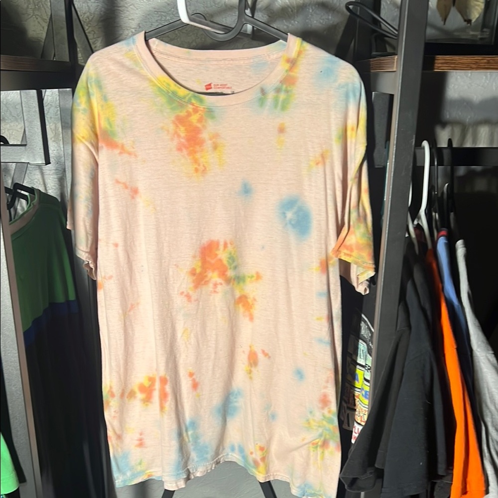 HANES Colorful Tie-Dye T-Shirt